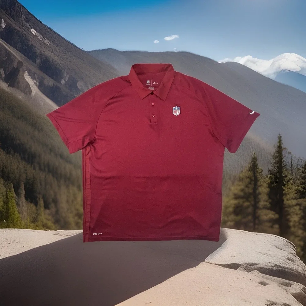 Red NFL On Field POLO SHORT SLEEVE SHIRT XXL Nike On Field Apparel‎
